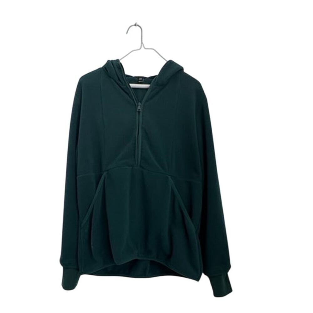 Beyond Yoga Oversized Spruce Green Fleece Pullover Hoodie Womens SIze Medium
